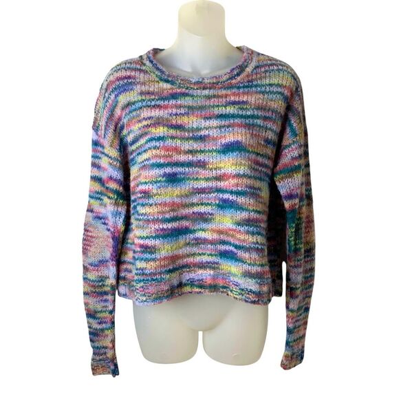 Christina Lehr Alpaca Striped Knit Sweater Peru Women's Long Sleeves Colorful XL - Picture 2 of 12
